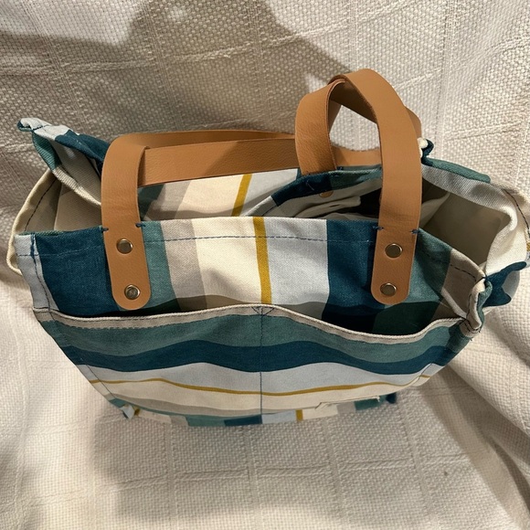 FEED Project Coastal Striped Canvas Tote Bag - Picture 7 of 11